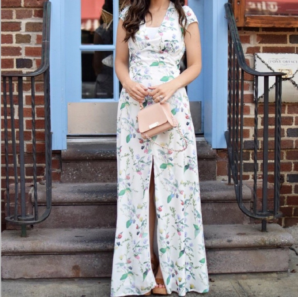 NWT White Floral Maxi